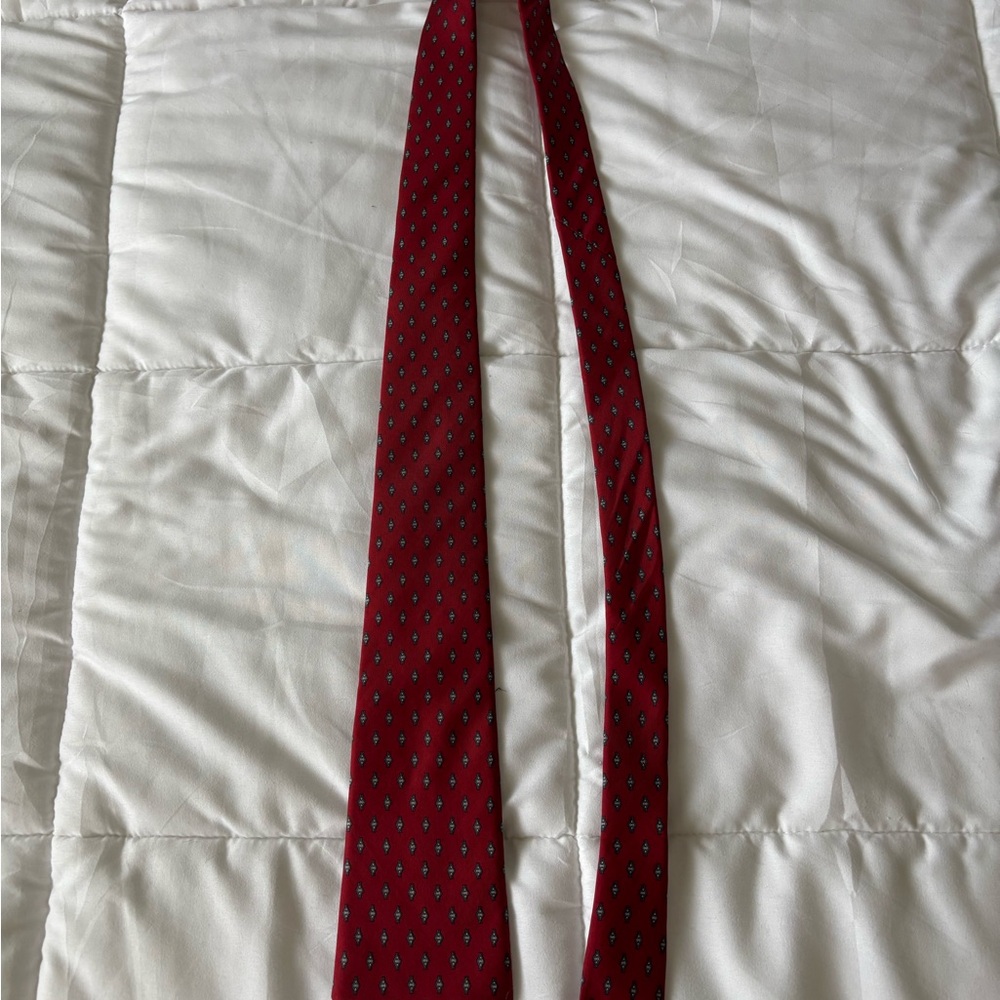 Dior Red Classic Tie Textured Accessory